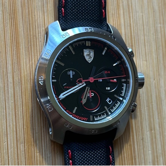 Scuderia Ferrari Primato Watch with 44mm Black Chronograph Face & Black Band - Picture 5 of 8